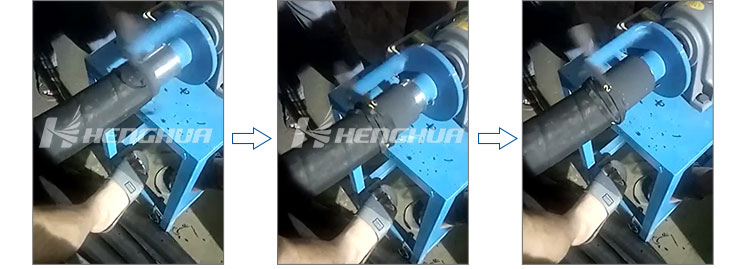 HS9 multifunctional hydraulic hose cutting and skiving machine
